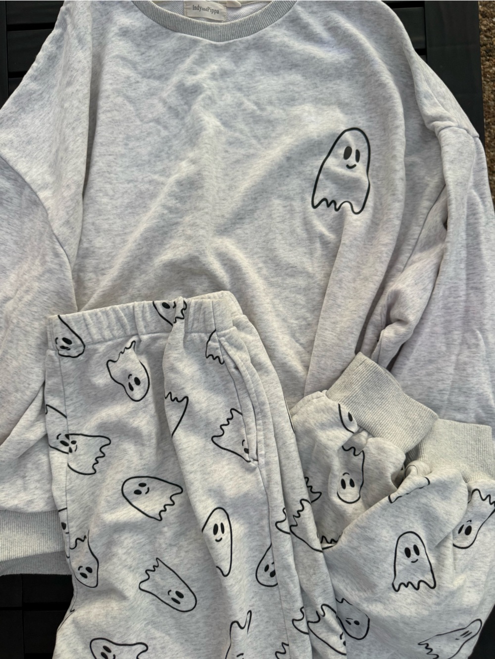 women’s indy and pippa halloween ghost matching set